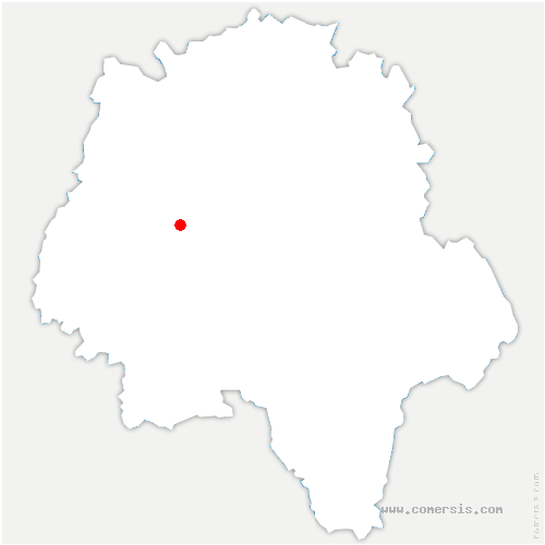 carte de localisation de Lignières-de-Touraine