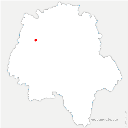 carte de localisation de Mazières-de-Touraine