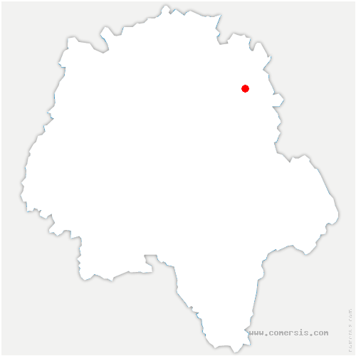 carte de localisation de Montreuil-en-Touraine