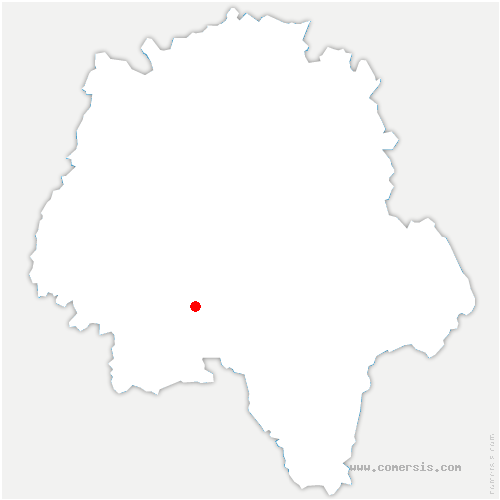 carte de localisation de Noyant-de-Touraine
