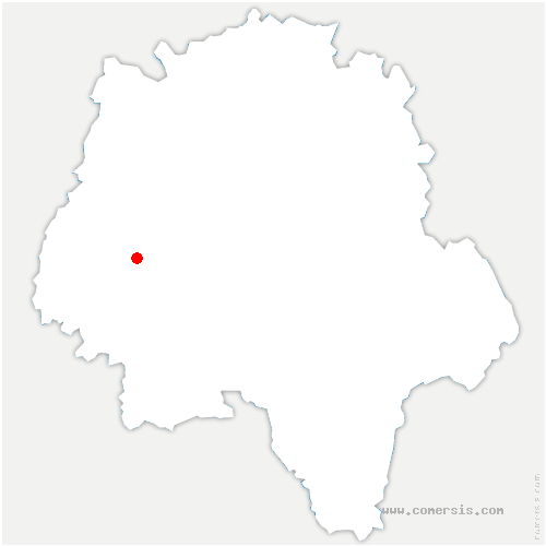 carte de localisation de Rigny-Ussé