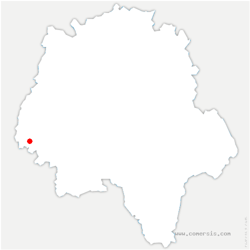carte de localisation de Thizay