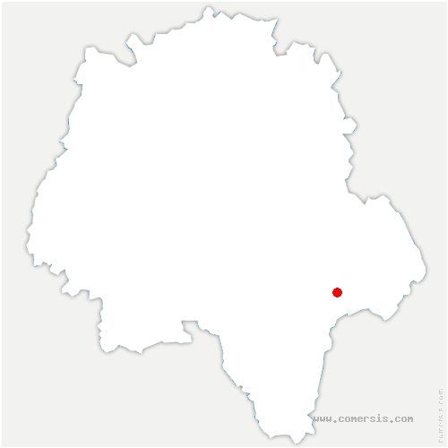 carte de localisation de Verneuil-sur-Indre