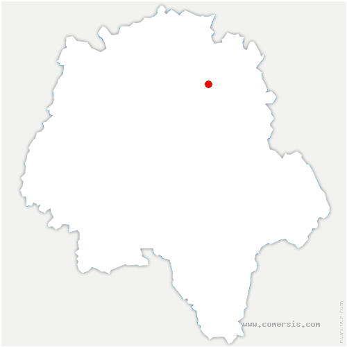carte de localisation de Vernou-sur-Brenne