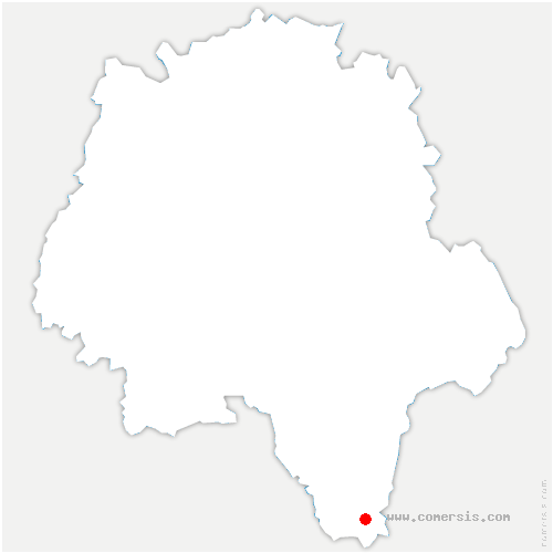 carte de localisation de Yzeures-sur-Creuse