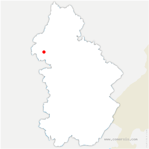 carte de localisation d'Asnans-Beauvoisin