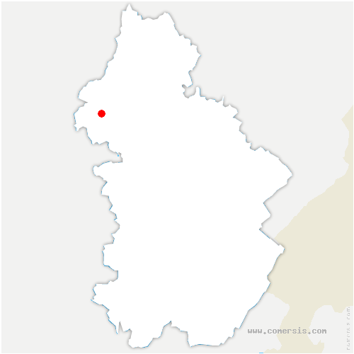 carte de localisation de Chaussin
