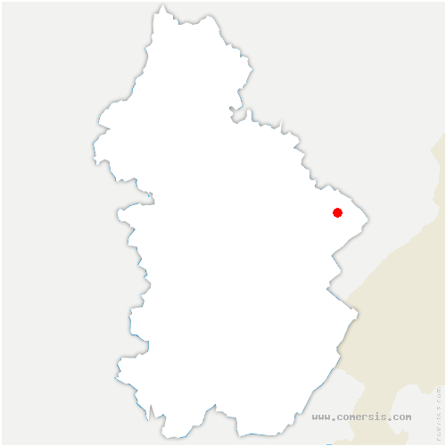 carte de localisation de Communailles-en-Montagne
