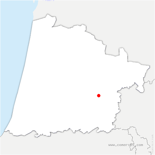 carte de localisation de Bretagne-de-Marsan