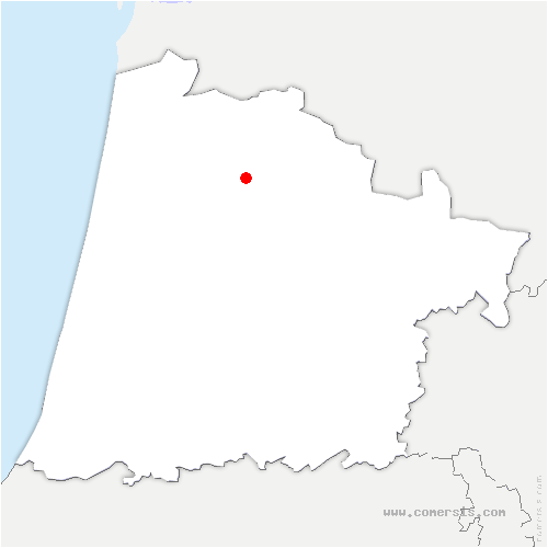 carte de localisation de Castagnède