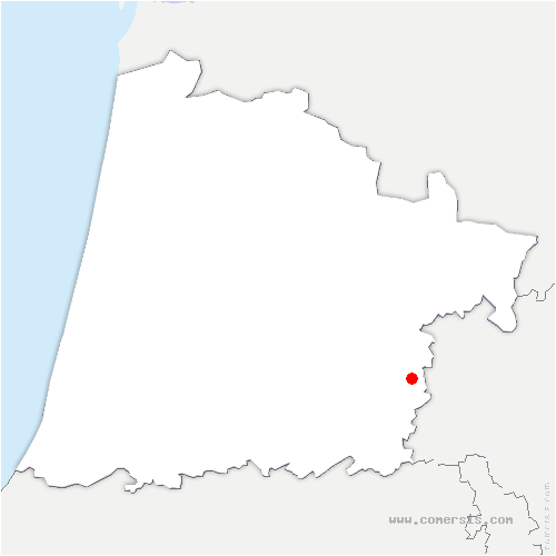 carte de localisation de Cazères-sur-l'Adour