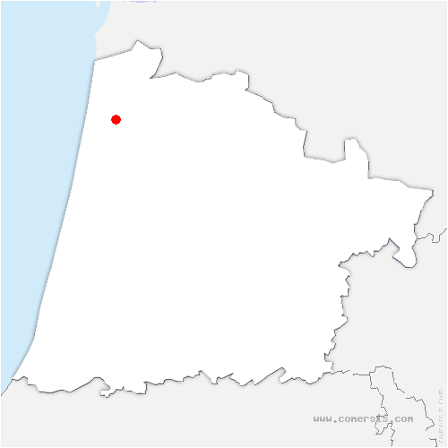 carte de localisation de Sainte-Eulalie-en-Born