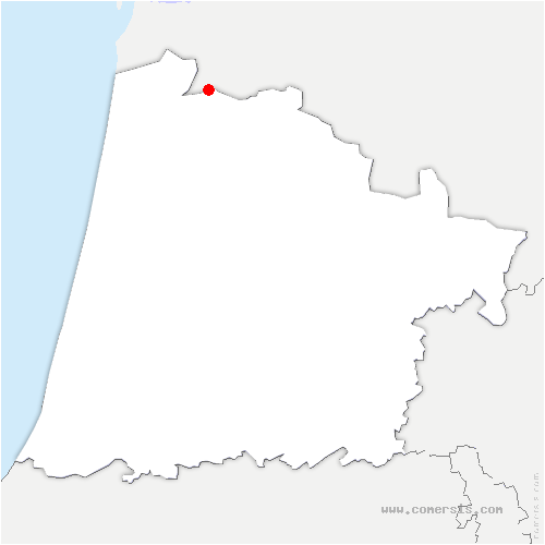 carte de localisation de Saugnacq-et-Muret