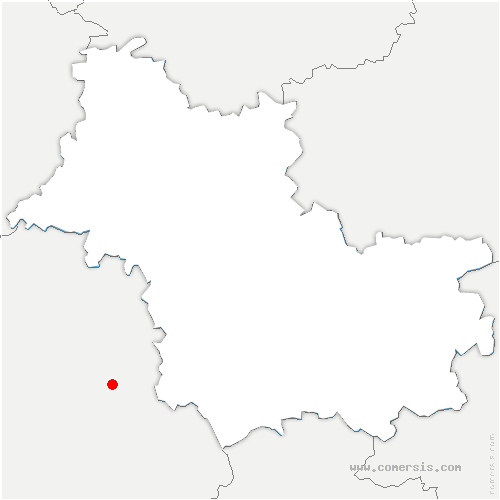carte de localisation de la Bazoche-Gouet