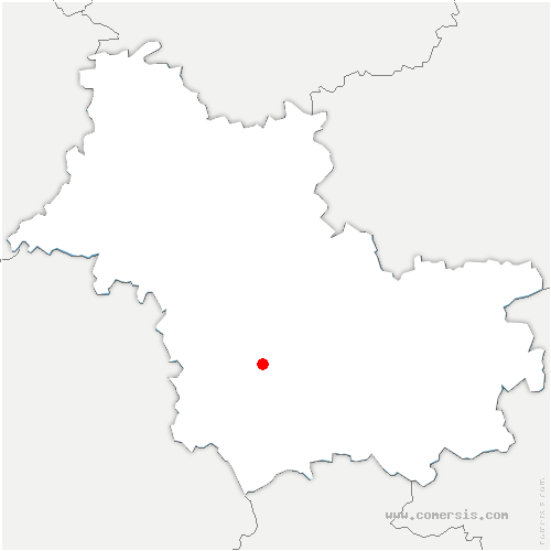 carte de localisation de Fougères-sur-Bièvre