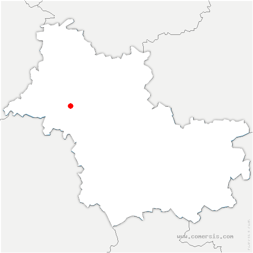 carte de localisation de Huisseau-en-Beauce