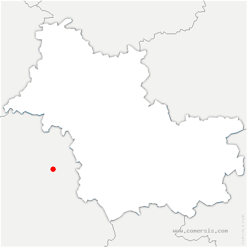 carte de localisation de Ligny-le-Ribault