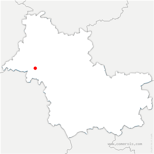 carte de localisation de Prunay-Cassereau