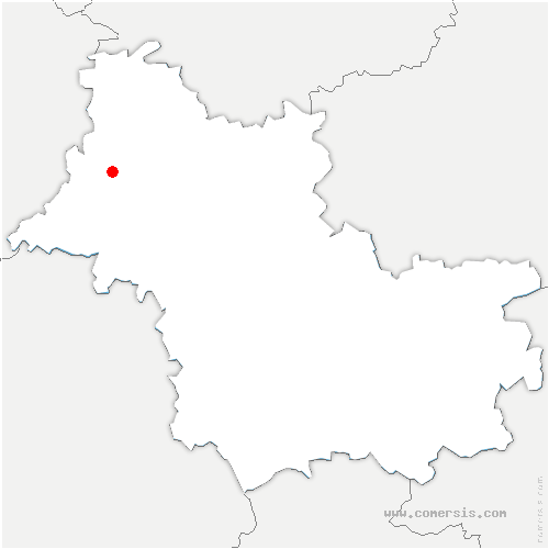 carte de localisation de Savigny-sur-Braye