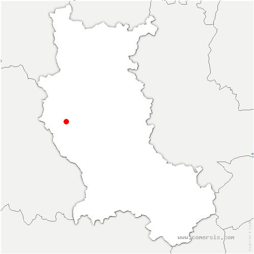 carte de localisation de la Côte-en-Couzan