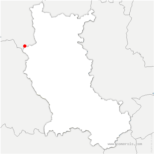 carte de localisation de Saint-Priest-la-Prugne