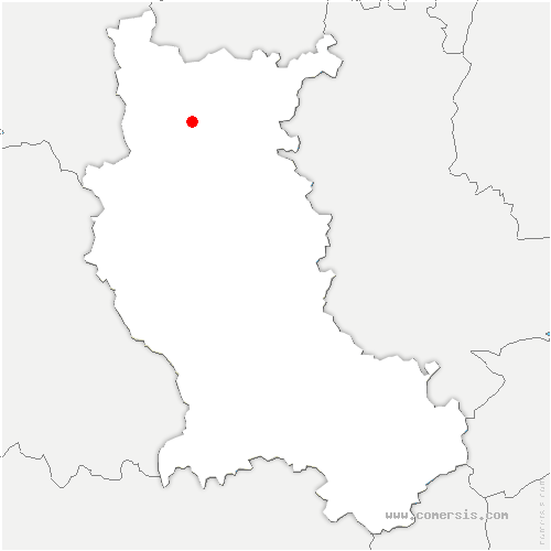 carte de localisation de Saint-Romain-la-Motte