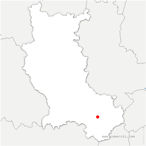 carte de localisation de la Valla-en-Gier