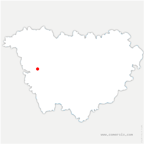 carte de localisation de la Côte-en-Couzan