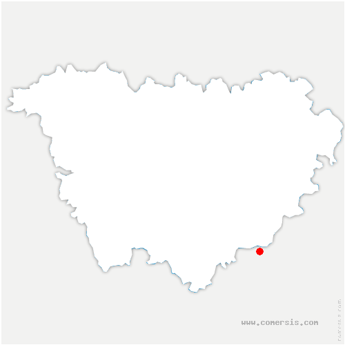 carte de localisation de Sainte-Croix-en-Jarez