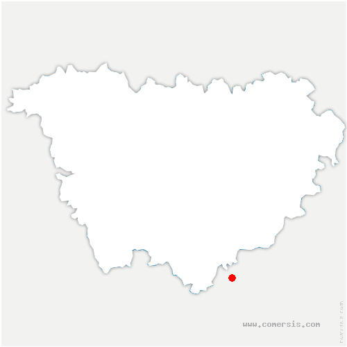 carte de localisation de la Valla-en-Gier