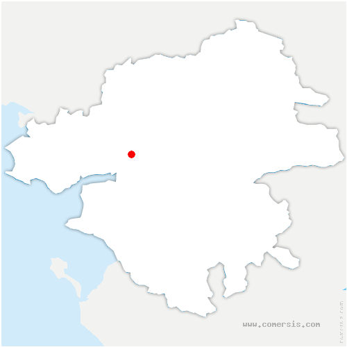 carte de localisation de Bécon-les-Granits