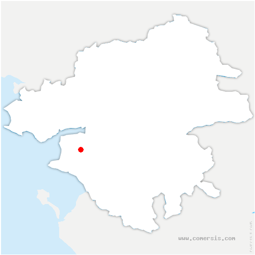 carte de localisation de Bourgneuf-en-Mauges