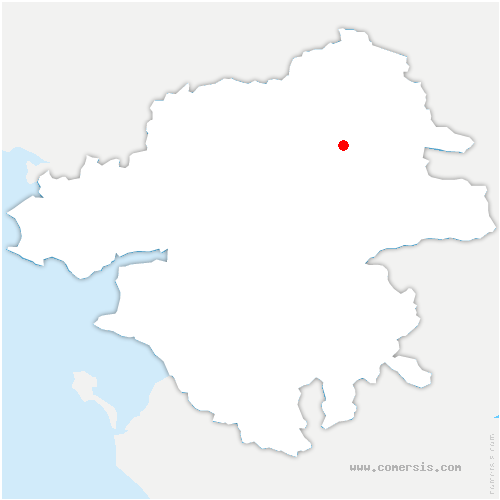 carte de localisation de Huillé-Lézigné 