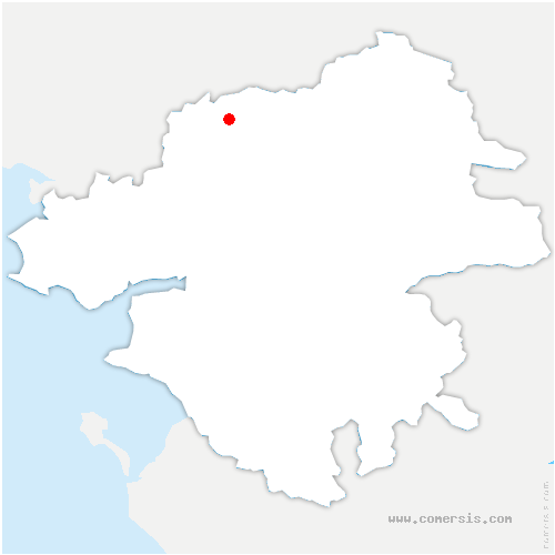 carte de localisation de la Jaille-Yvon