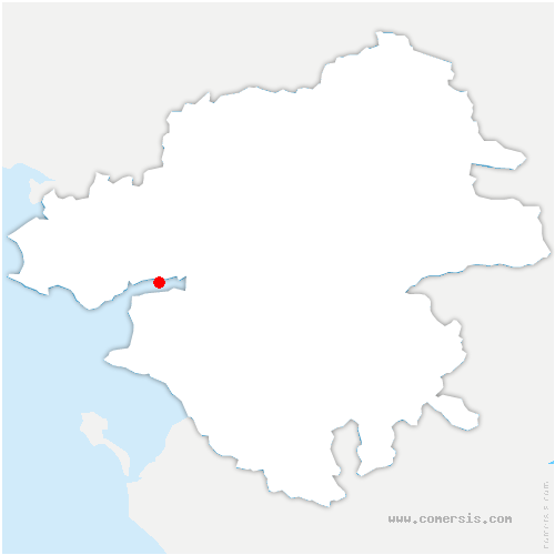 carte de localisation du Mesnil-en-Vallée
