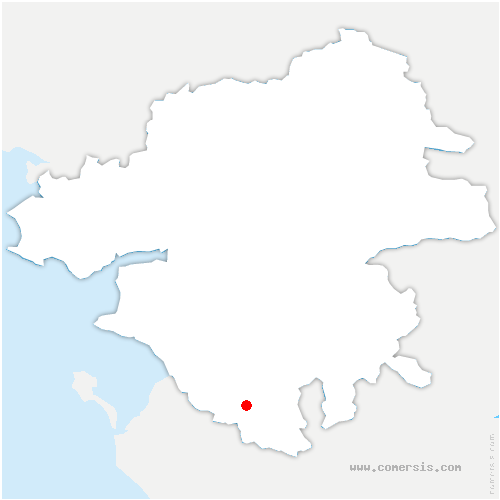 carte de localisation de Saint-Étienne-de-Mer-Morte
