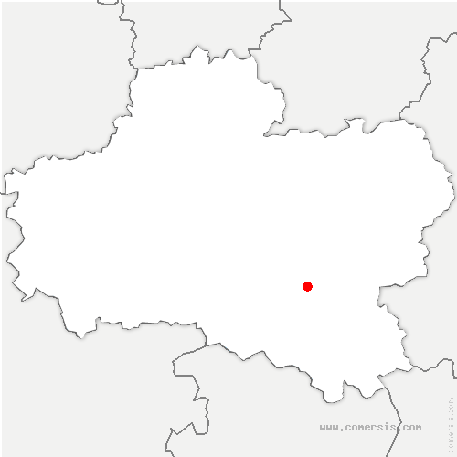 carte de localisation de Dampierre-en-Burly