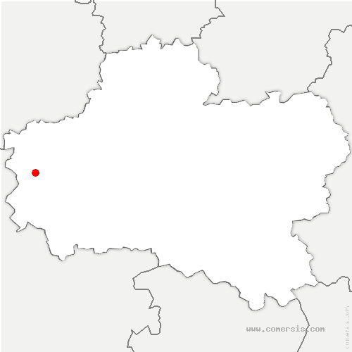 carte de localisation de Huisseau-sur-Mauves