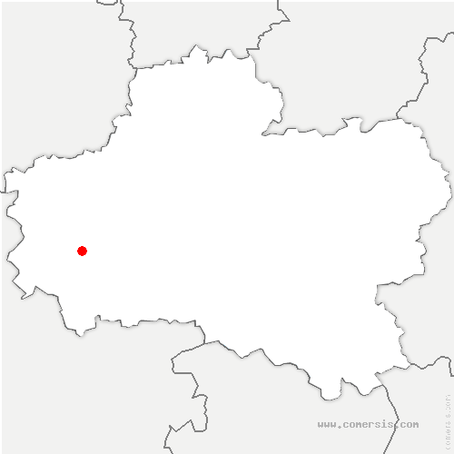 carte de localisation de Mézières-lez-Cléry