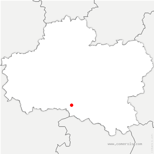 carte de localisation de Vannes-sur-Cosson