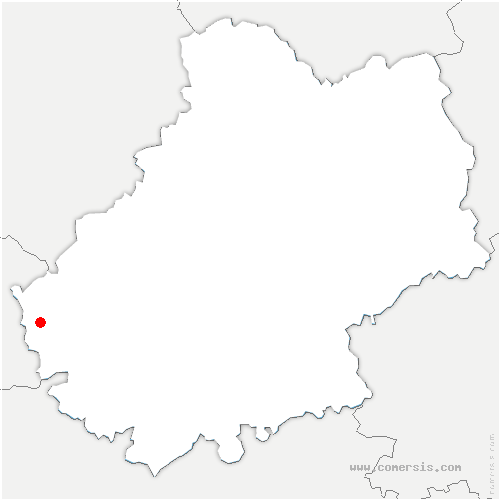 carte de localisation de Louignac