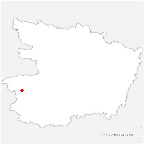 carte de localisation d'Asnières-sur-Vègre