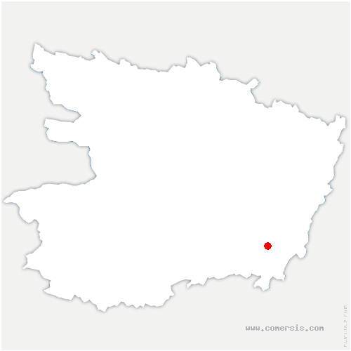 carte de localisation de Cossé-en-Champagne