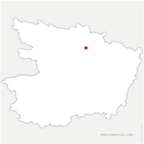 carte de localisation de Montreuil-sur-Loir