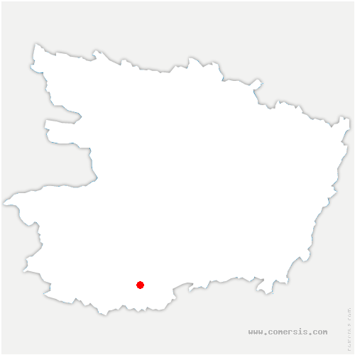 carte de localisation de Yzernay