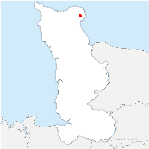 carte de localisation de Anneville-en-Saire