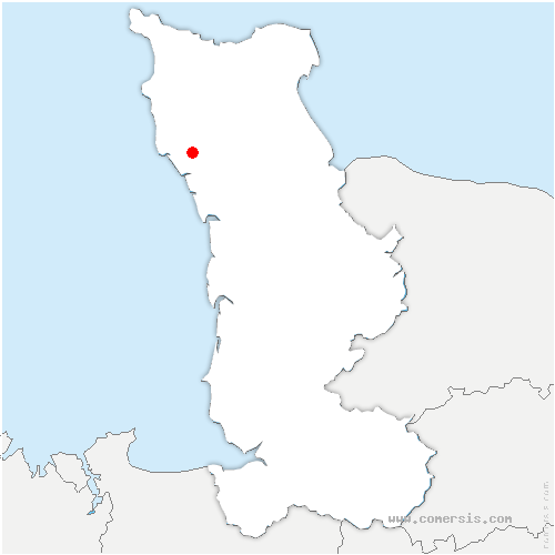 carte de localisation de Fierville-les-Mines