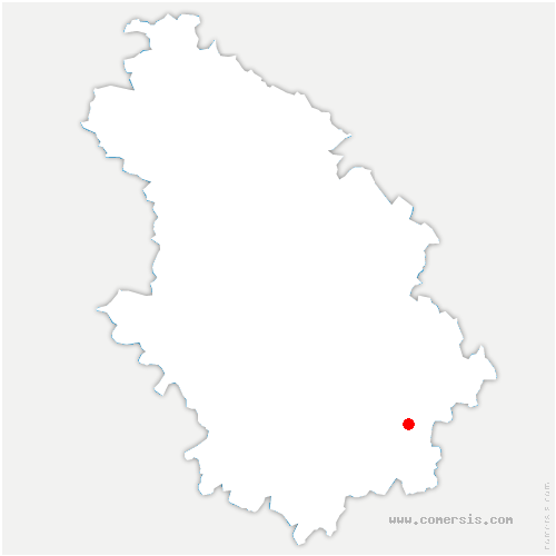 carte de localisation de Maizières-sur-Amance