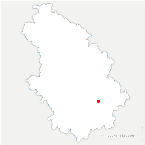 carte de localisation de Merrey-sur-Arce