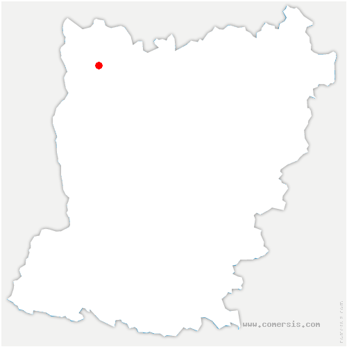 carte de localisation de l'Hôtellerie-de-Flée